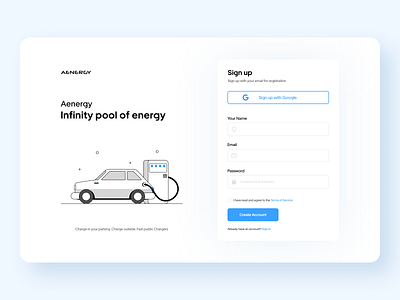 Sign Up account car create design electric figma illustration input field sign up ui design visual web web design webdesign website