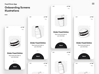 Food Store App Illustrations