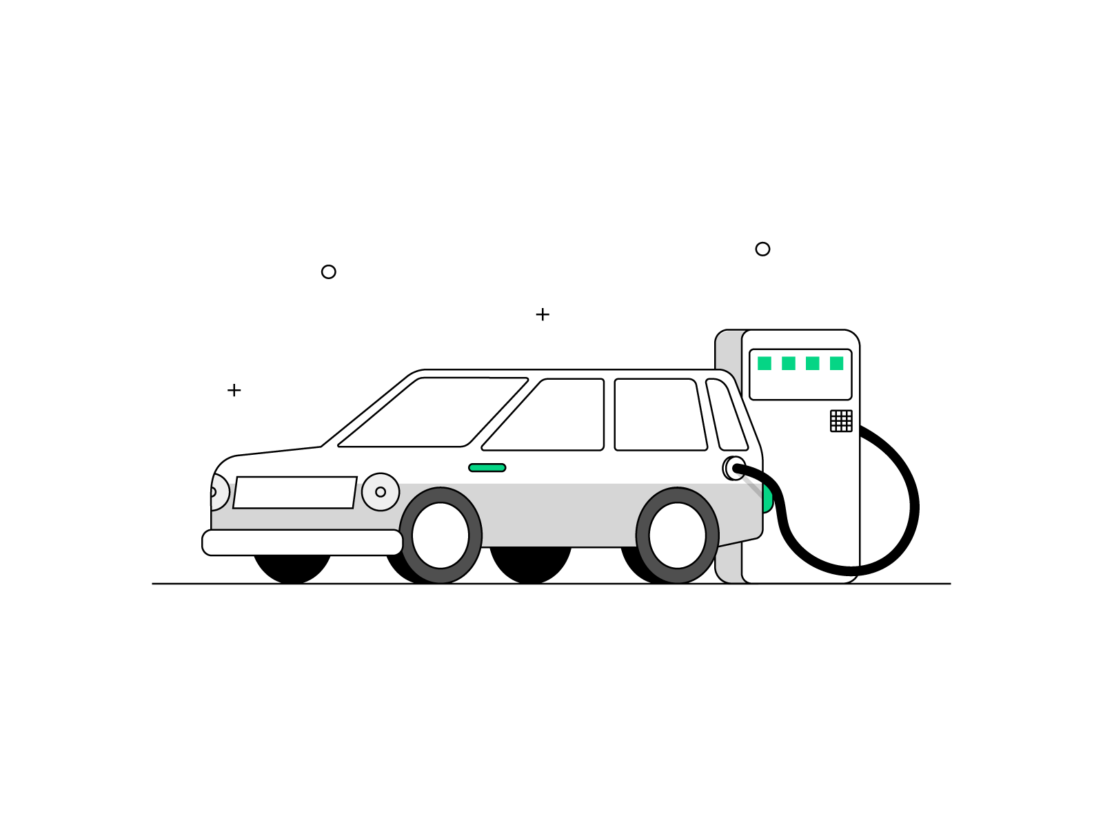 Electric Car- 3 car car model electric car estate car flat illustration illustration illustrator lineart minimal product illustration travel ui vector vehicle