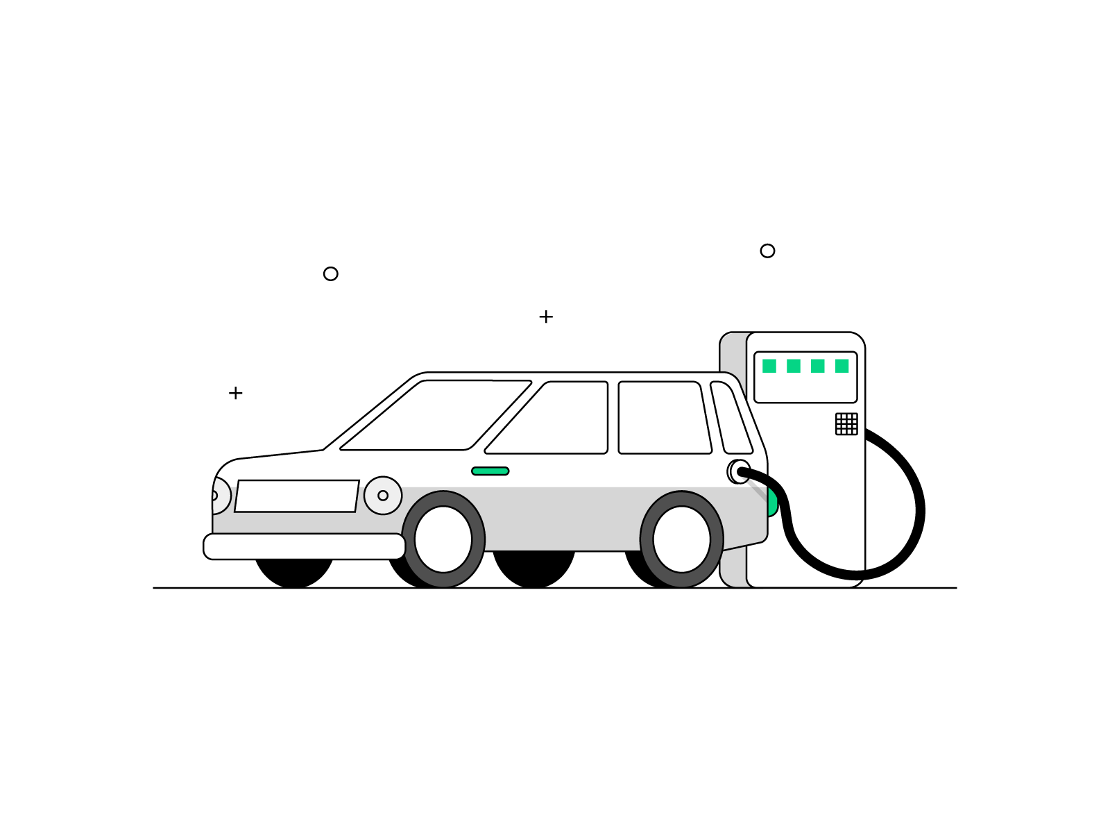 Power Charging Station Electric Car Drawing High-Res Vector Graphic - Getty  Images