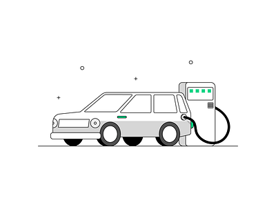 Electric Car- 3 car car model electric car estate car flat illustration illustration illustrator lineart minimal product illustration travel ui vector vehicle