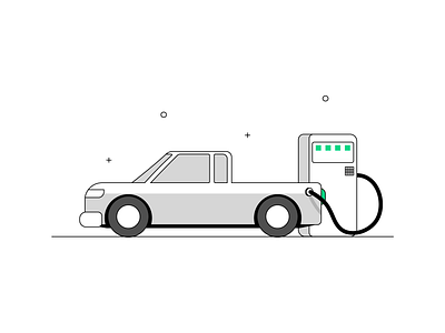 Electric Car-5 car car model clean electric car electric guitar flat illustration illustration illustrator lineart minimal product illustration travel truck trucks vector vehicle