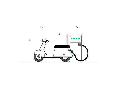 Electric Scooter bike electric bike electric scooter flat illustration illustration illustrator lineart minimal product illustration scooter travel ui vector vehicle