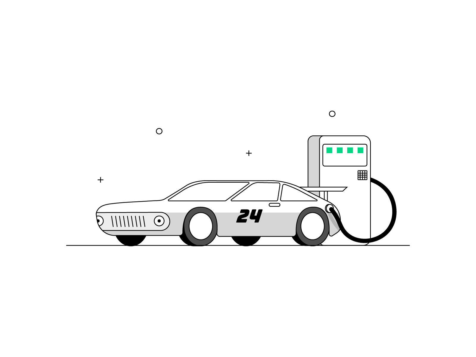 Premium Vector | Continuous one line drawing electric car at charging  station electric car concept single line draw design vector graphic  illustration