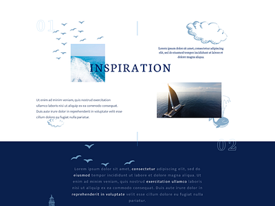 yachting design illustration type typography ui ux vector web website