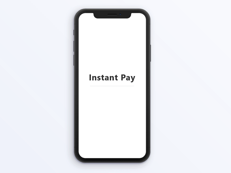 Instant Pay App ae after effect animation app clean gif green micro interaction minimal motion design ui ux white