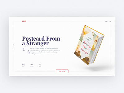 Book Web Page Design book clean minimal modern shop ui ux web white writer