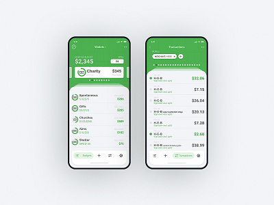 Budget App for manage your money app app design clean design green ios minimal mobile money money app soft ui ux white