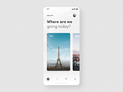 Travel App UI adventure after effect aftereffects animation app clean clean ui design interaction interface ios minimal mobile screen travel trips ui ux
