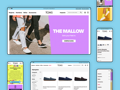 E-commerce for TOMS México e commerce shopify ui ux web design web development