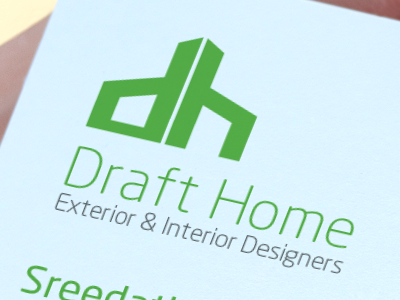 Draft Home branding exterior design interior design logo