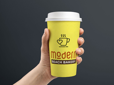Modern Beach Bakery branding design logo typography ui visual design