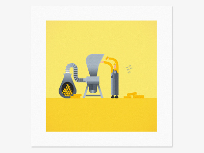 Factory worker factory gray illuminating illustration pantone2021 simpleillustration ultimategray yellow