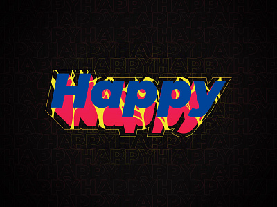 Just Be Happy fun type type design vector