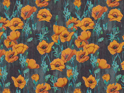 Flower pattern design design flowers illustration pattern poppies wallpaper