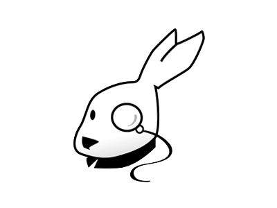 Monocle Rabbit icon illustration monocle rabbit