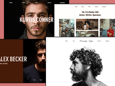 Actor Portfolio Website Concept actor portfolio website website design