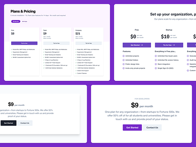 Pricing Pages Design landing page pricing