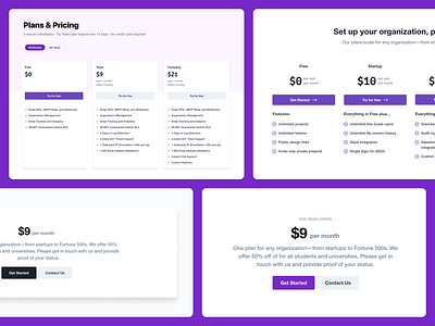 Pricing Pages Design