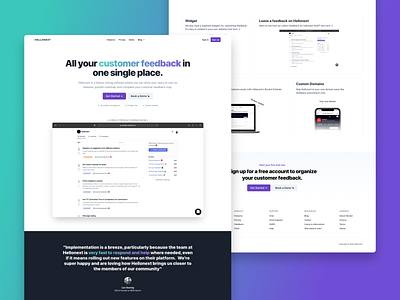 New Hellonext Landing Page Redesign branding landing landing page website