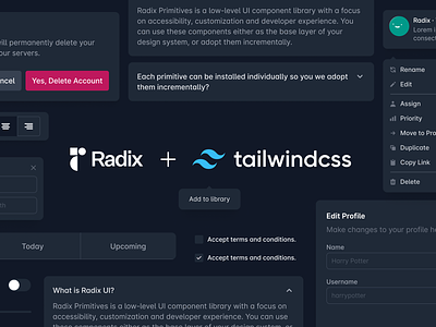 Radix X TailwindCSS