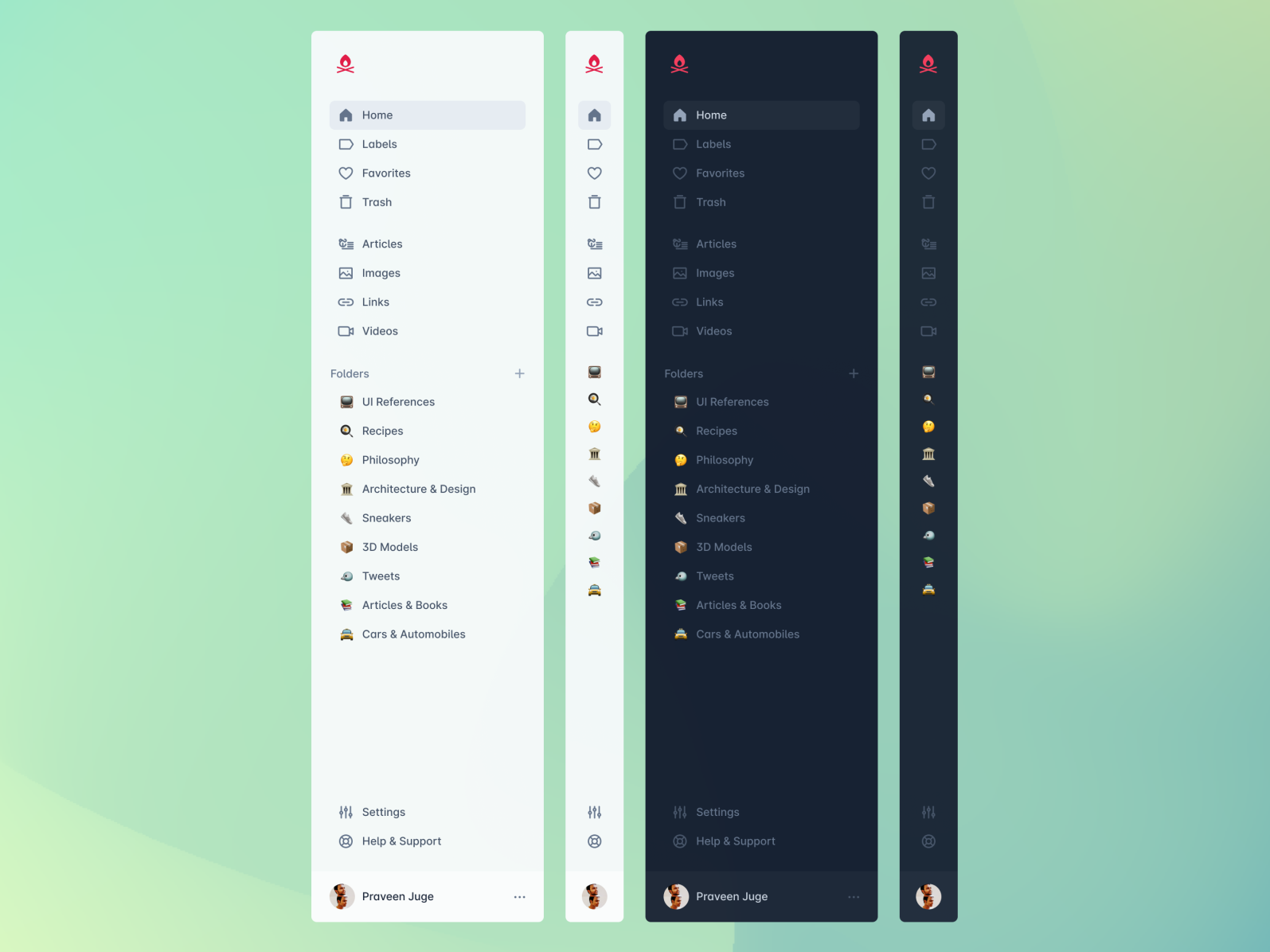 Sidebar Design by Praveen Juge on Dribbble