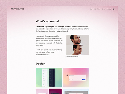 Personal Website Portfolio — Redesign design personal portfolio website