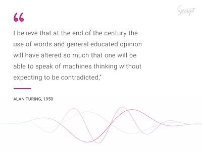 Alan Turing on AI alan minimal quotes skcript turing waves white