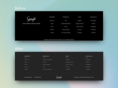 Redesigned Skcript's Footer