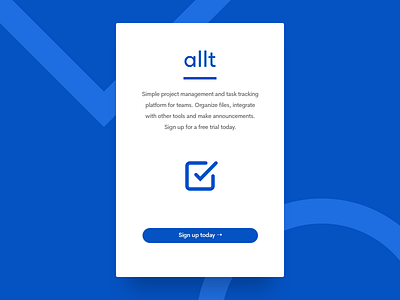 Here's a shot from the redesign of Allt allt shape sign tasks up