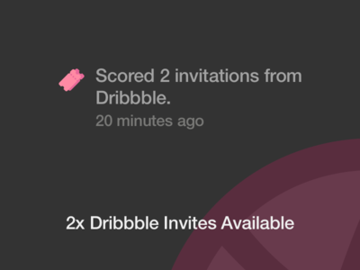 2x Dribbble Invite Giveaway 2 dribbble invitation invite