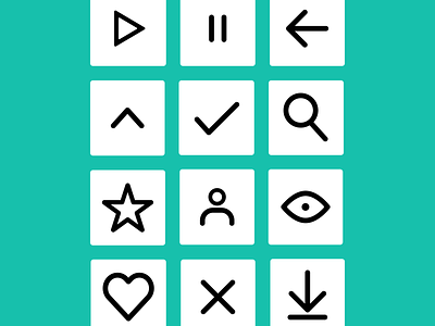 Basic UI Iconography icons ui