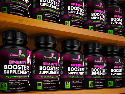 SUPPLEMENT LABEL WITH 3D MOCKUP