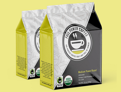 COFFEE BAG PACKAGING WITH 3D MOCKUP branding design graphic design illustration label design logo packaging supplements vector
