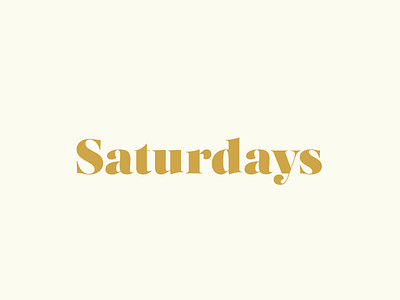 Saturdays typography