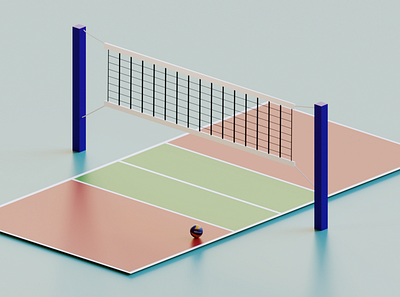 Volleyball 3d design graphic design illustration