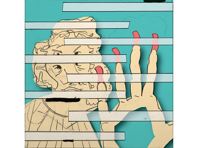 Looking through the Window Blinds illustration