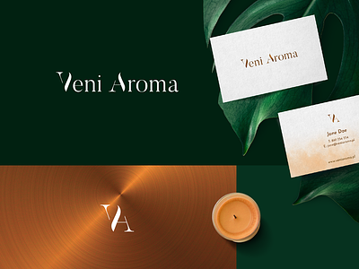 Veni Aroma brand brand identity branding candles design logo logotype typography