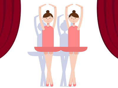 Ballerine ballerina character design design drawing girl illustration illustrator vector