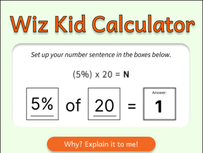 Wiz Kid Calculator (Math Explainer) App calculator dailyui dailyui004 ui