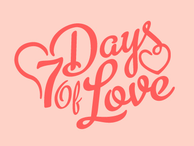 7days logo Progress campaign color design logo pink pretty valentine