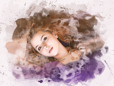 Watercolor Photo Effect Template watercolor mockup