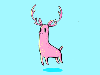 Deer digital art illustration ipad pro ipencil kawaii art tablet