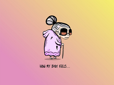 How My Body Feels after too much fun! digital art illustration illustrator ipad pro