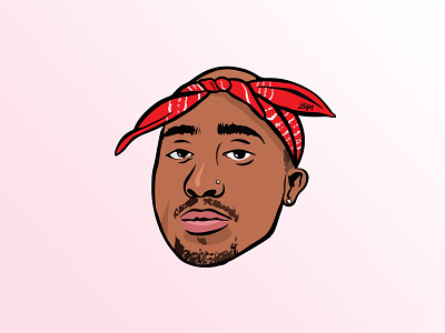 Tupac hip hop illustration digital art illustrator ipad pro rap