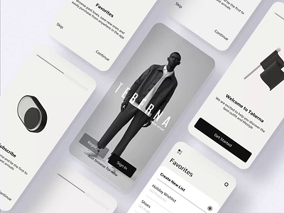 Taberna App / Fashion app black concept design fashion figma imagery photos typography ui ux web