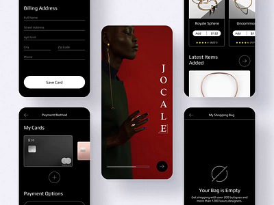 Jocale / Shop App animated animation app branding concept fashion figma imagery minimal minimalist mobile photos shopping style typography ui ux web website