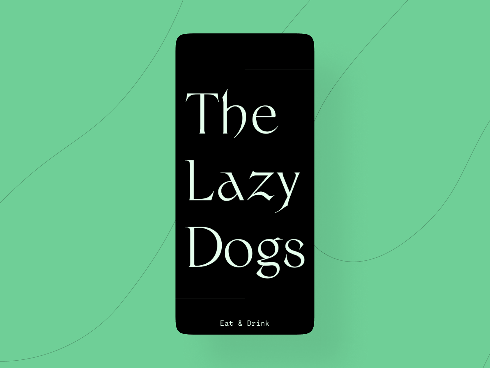 The lazy dogs / Restaurant app