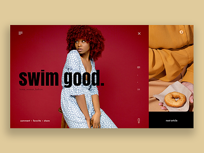 swim good. / fashion blog article blog concept editorial fashion grid imagery style typography ui ux web