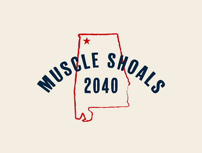Muscle Shoals 2040 branding design graphic design logo typography vector